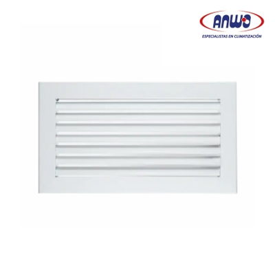 REJILLA ALETA FIJA PARA RETORNO(RR) O SUMINISTRO(RIP) 45x45CM DE ACERO SIN REGULADOR DE CAUDAL